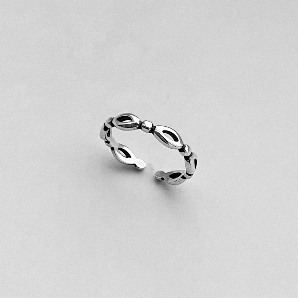 Sterling Silver Bows Toe Ring, Silver Ring - image 8